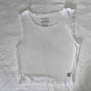 White Jed North Crop Tank